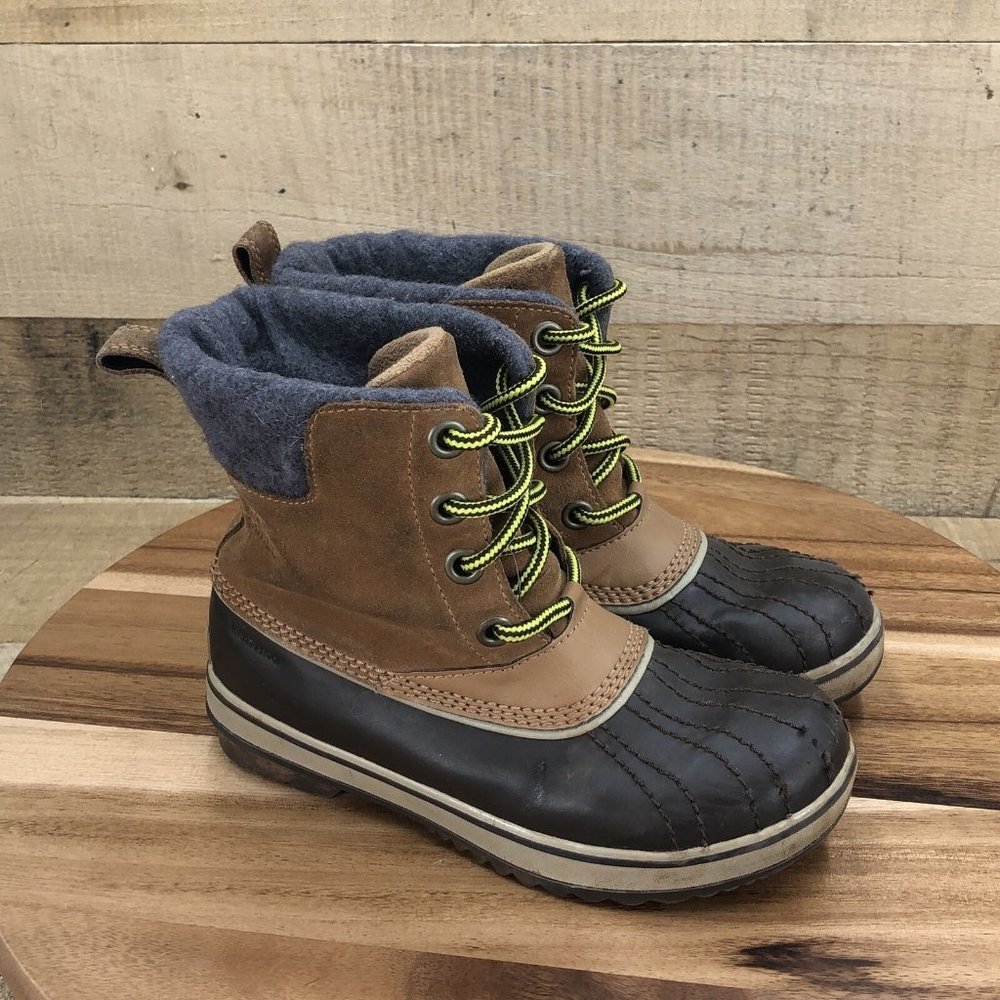 Sorel Boys Yoot Pac Tp 1690501286 Brown Lace Up Mid Calf Winter Boots Size 3